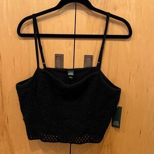 Wild Fable Black Crocheted Camisole